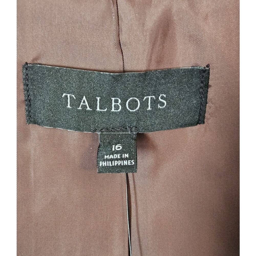 Talbots Women's Winter Fitted Blazer Rust Brown Size 16 Wool Blend Jacket NWT - Picture 5 of 10